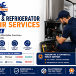 Technician providing fridge and refrigerator repair services in Dubai for residential and commercial appliances.