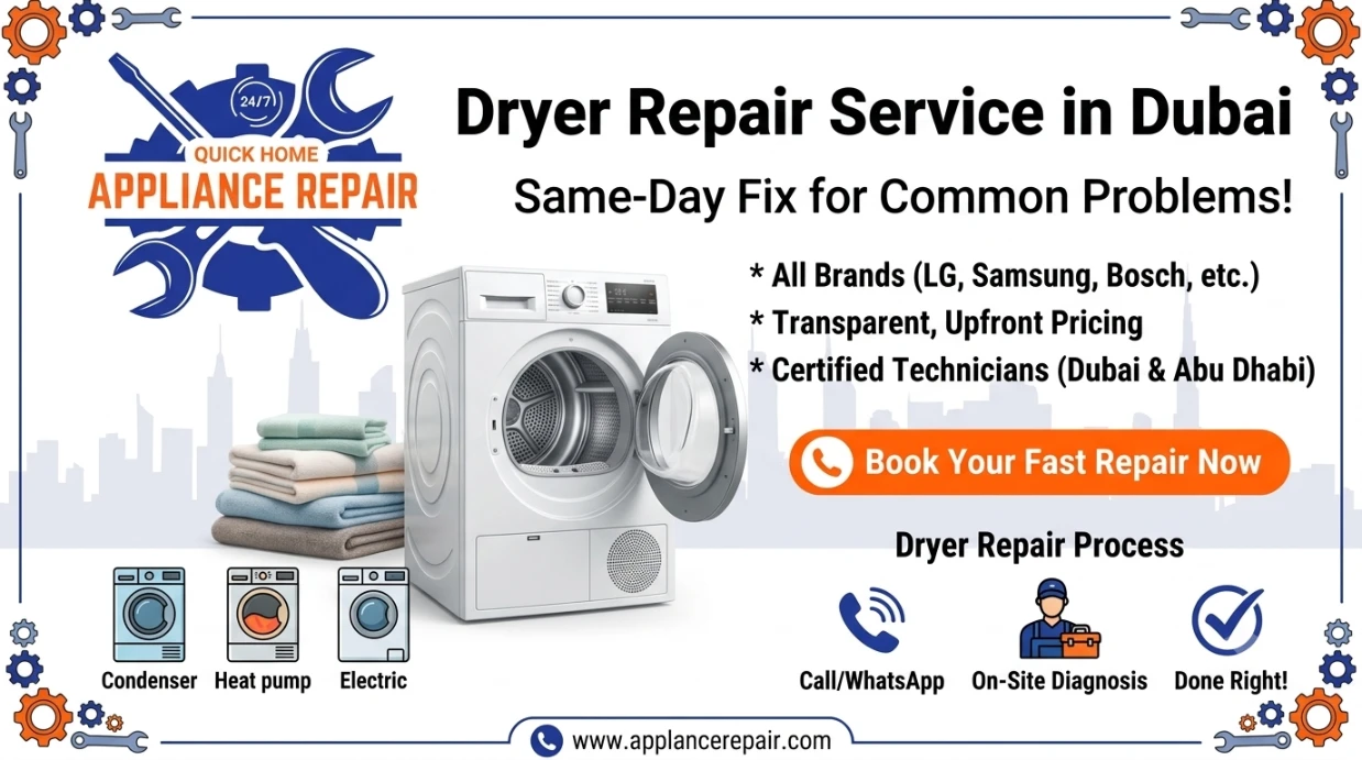 Dryer Repair Service in Dubai – Same-Day Expert Fix