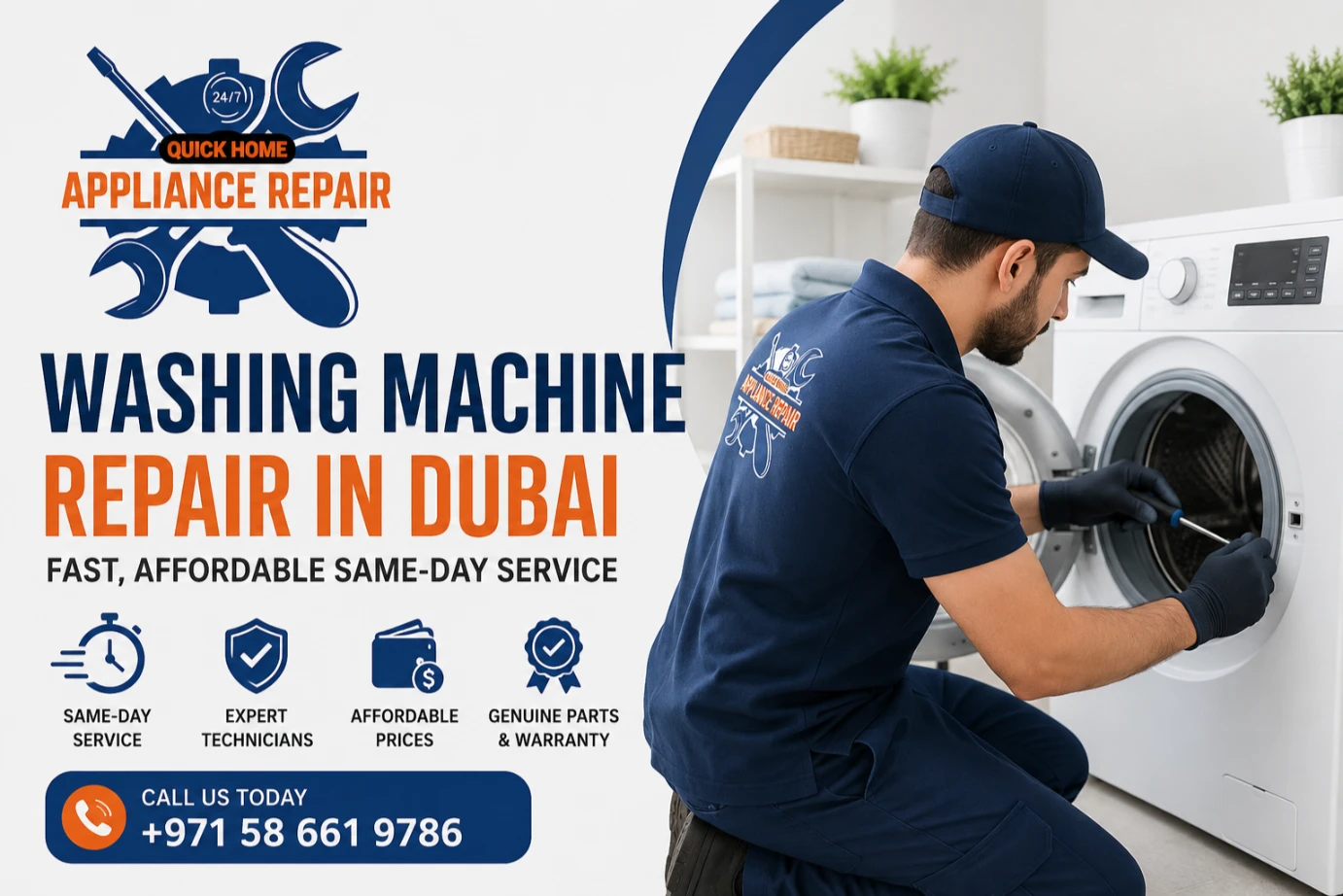 Washing Machine Repair in Dubai Same-Day Home Service
